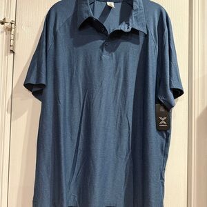 Xersion Men's Heathered Slate Blue Polo